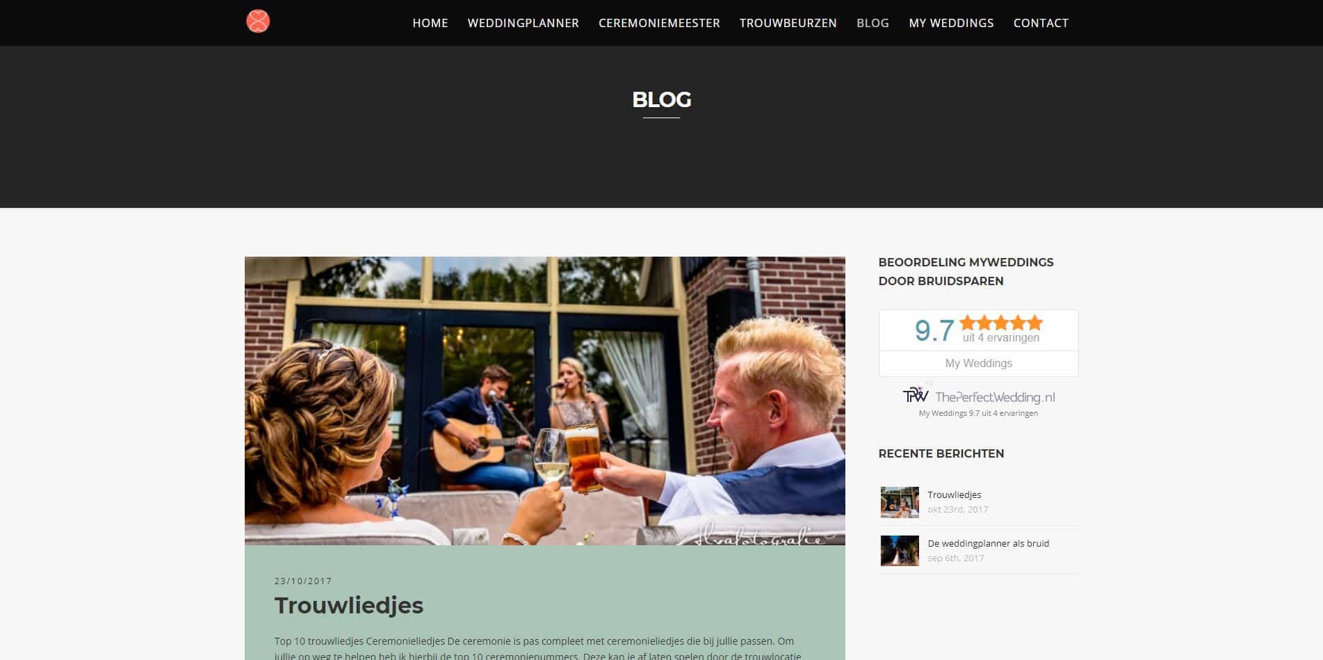 myweddings5 My Weddings website SEO optimalisatie