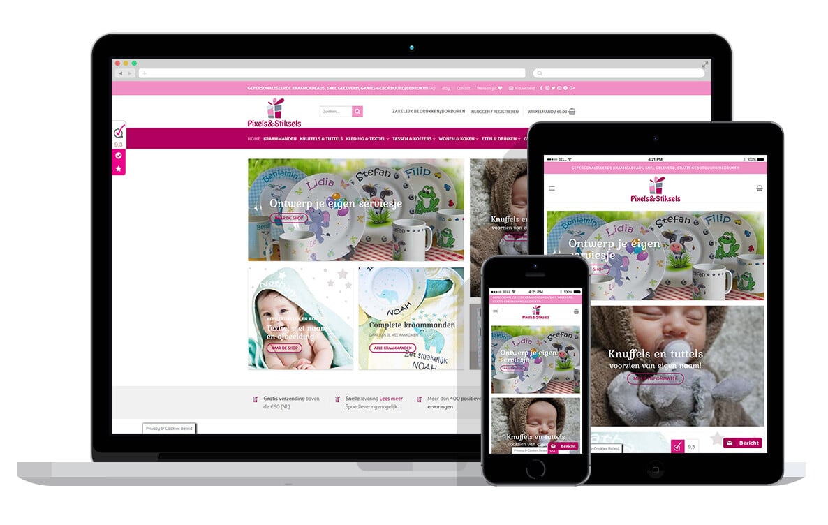 responsive webshop voor kraam cadeaus met naam responsive webshop voor kraam cadeaus met naam