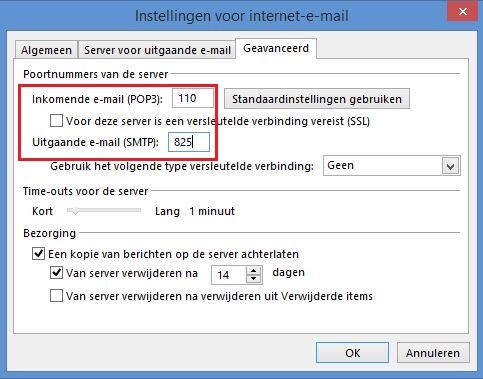 Email instellen in Outlook