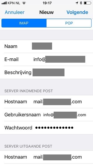 email instellen op iphone 5