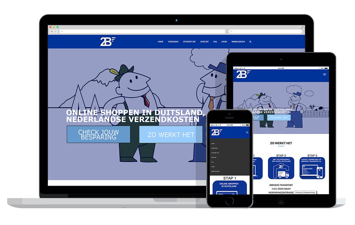 responsive website voor koerier responsive website voor koerier