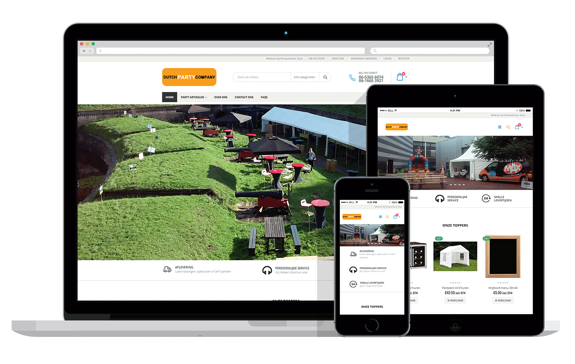 website laten maken voor partyverhuur bedrijf website laten maken voor partyverhuur bedrijf