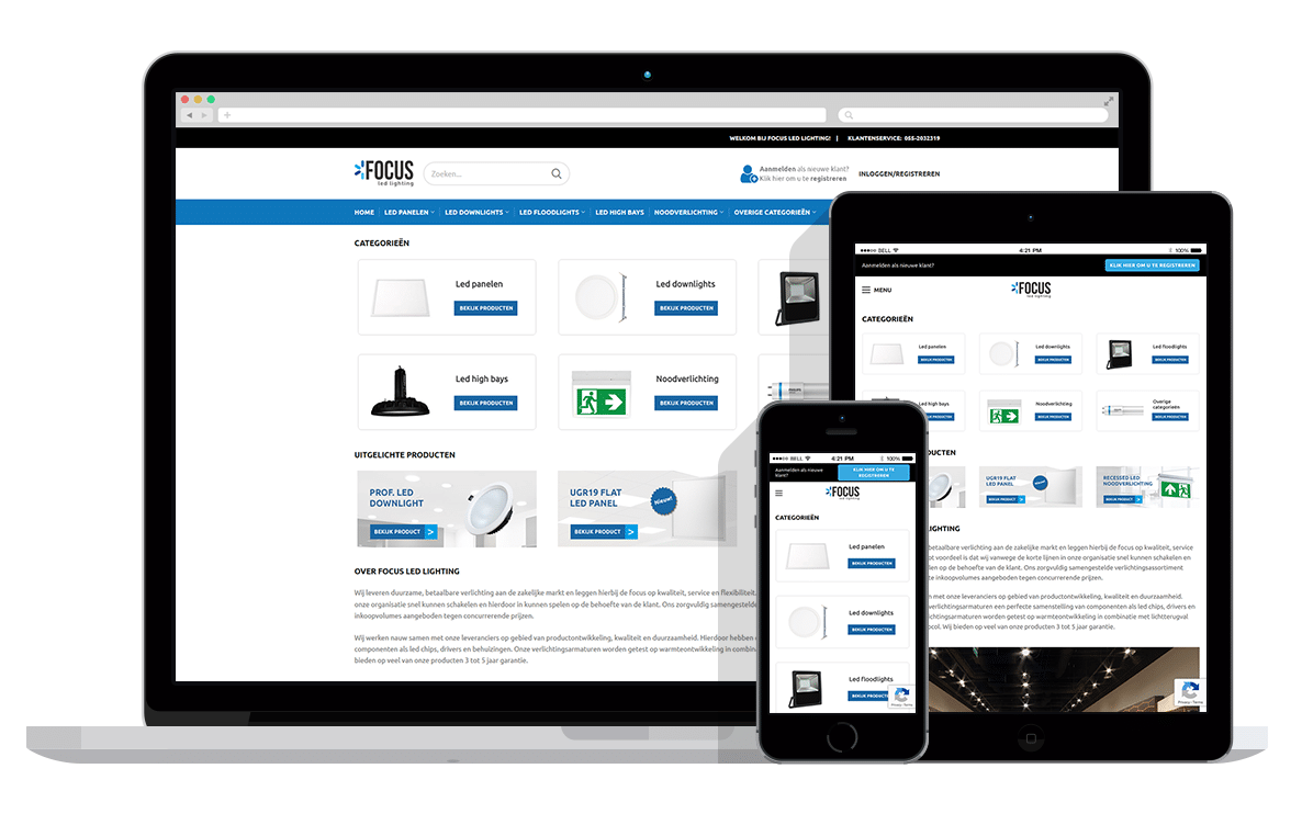 www.focusledlighting.nl-1 website voor lampenbedrijf