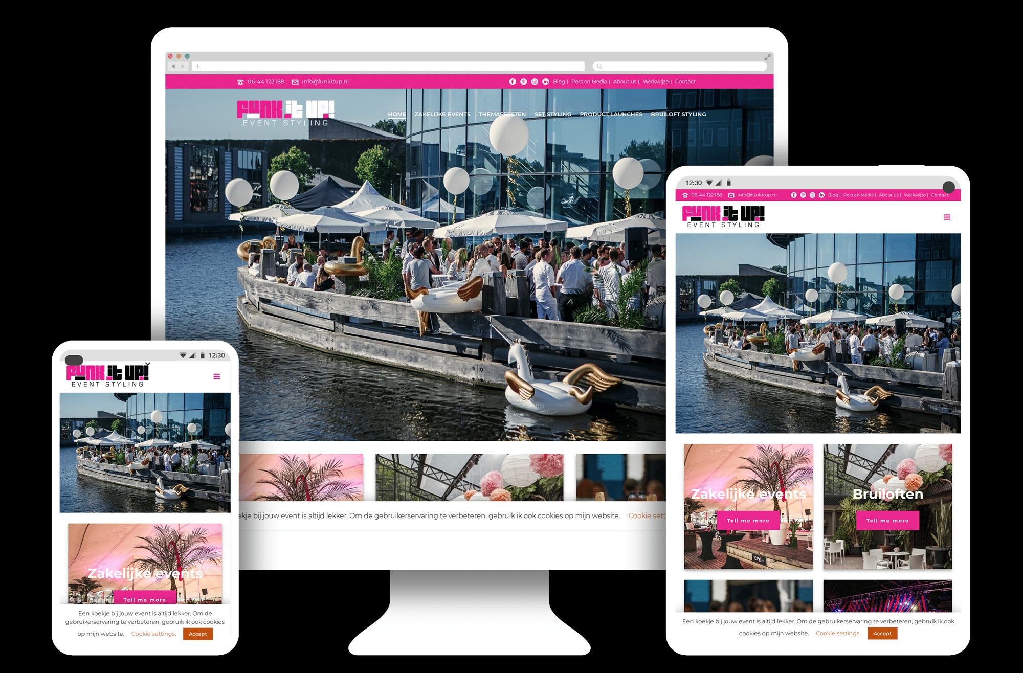 wordpress website voor stylingbureau funkitup Weesp