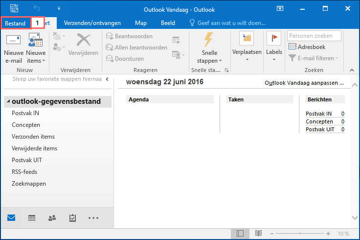 Een DirectAdmin email account instellen in Outlook