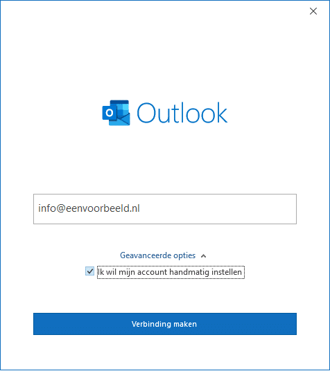 Een DirectAdmin email account instellen in OutlookEmail Outlook DirectAdmin