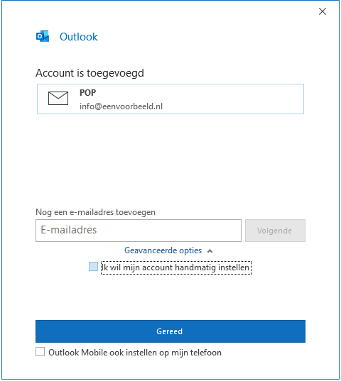 Outlook Email DirectAdmin