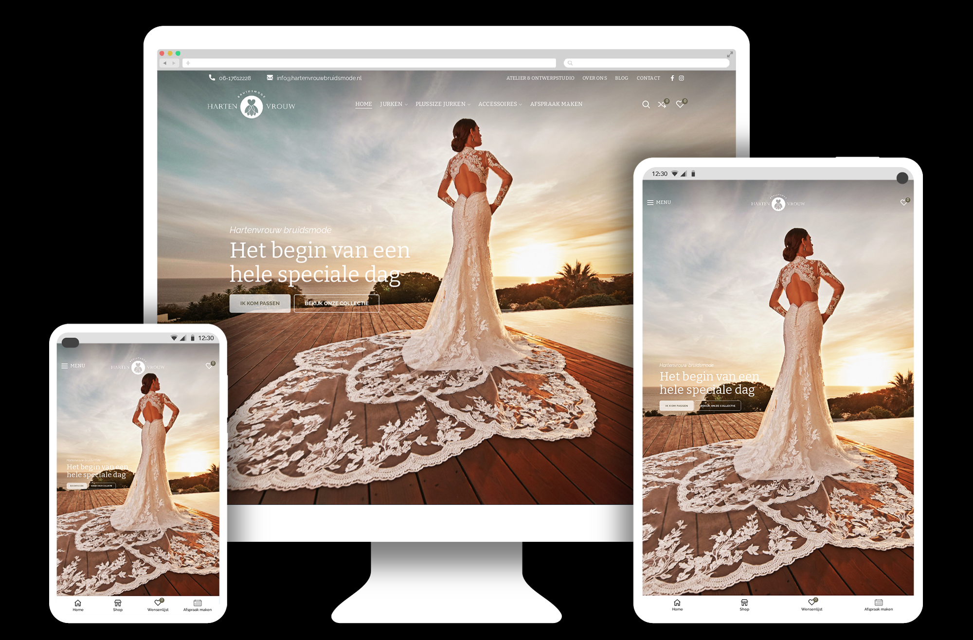 WordPress website voor bruidsmodezaak