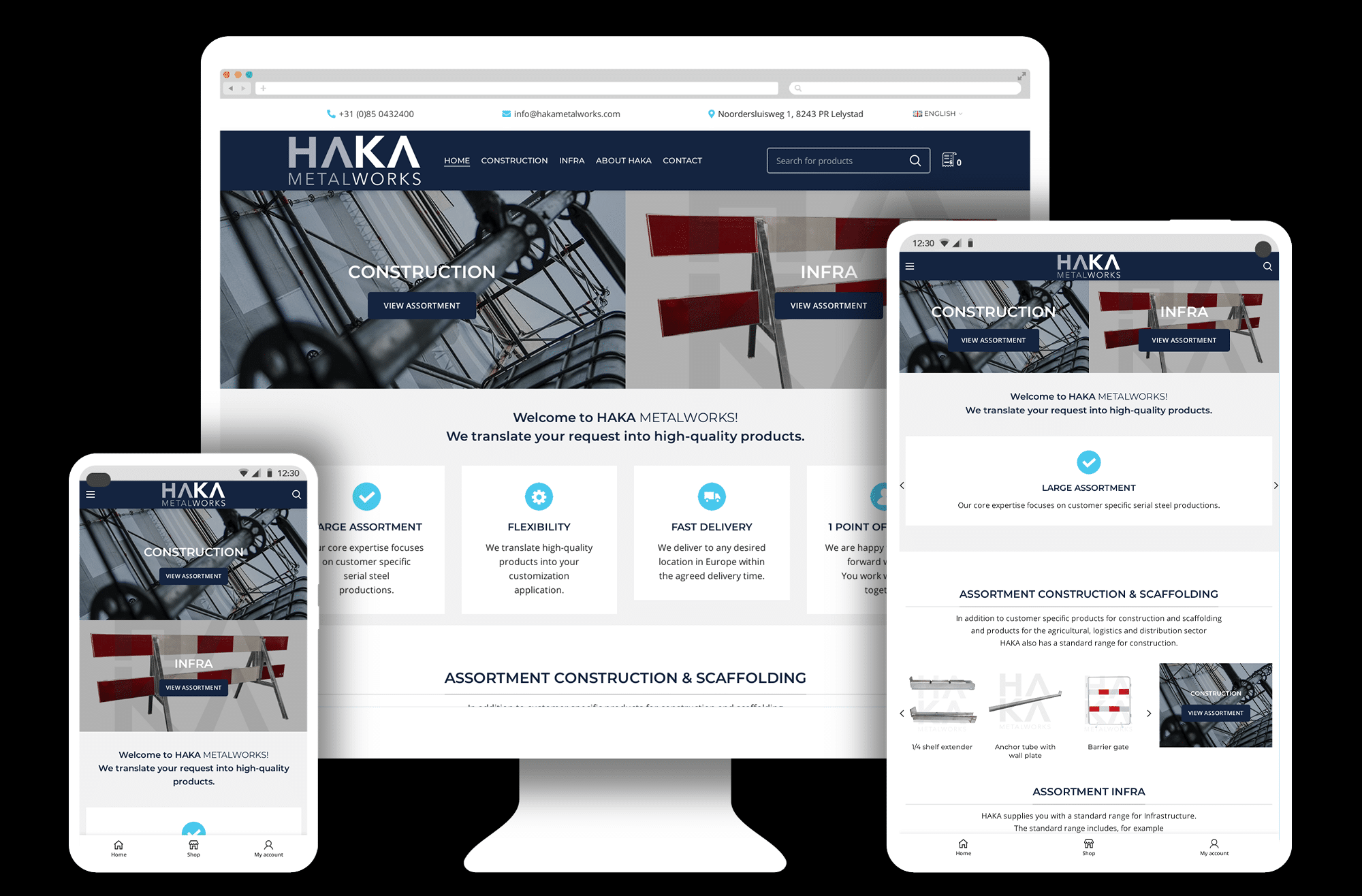 woocommerce catalogus voor haka bouw en infra lelystad