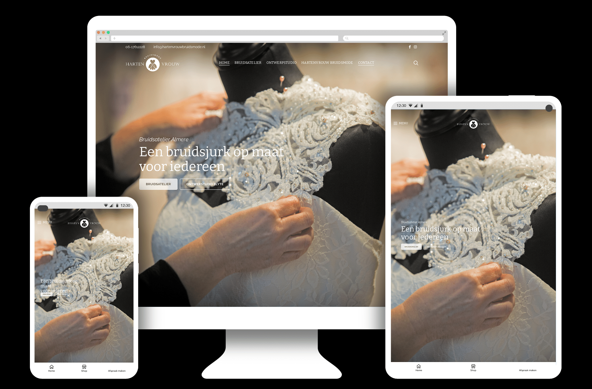 wordpress website voor kleding atelier almere