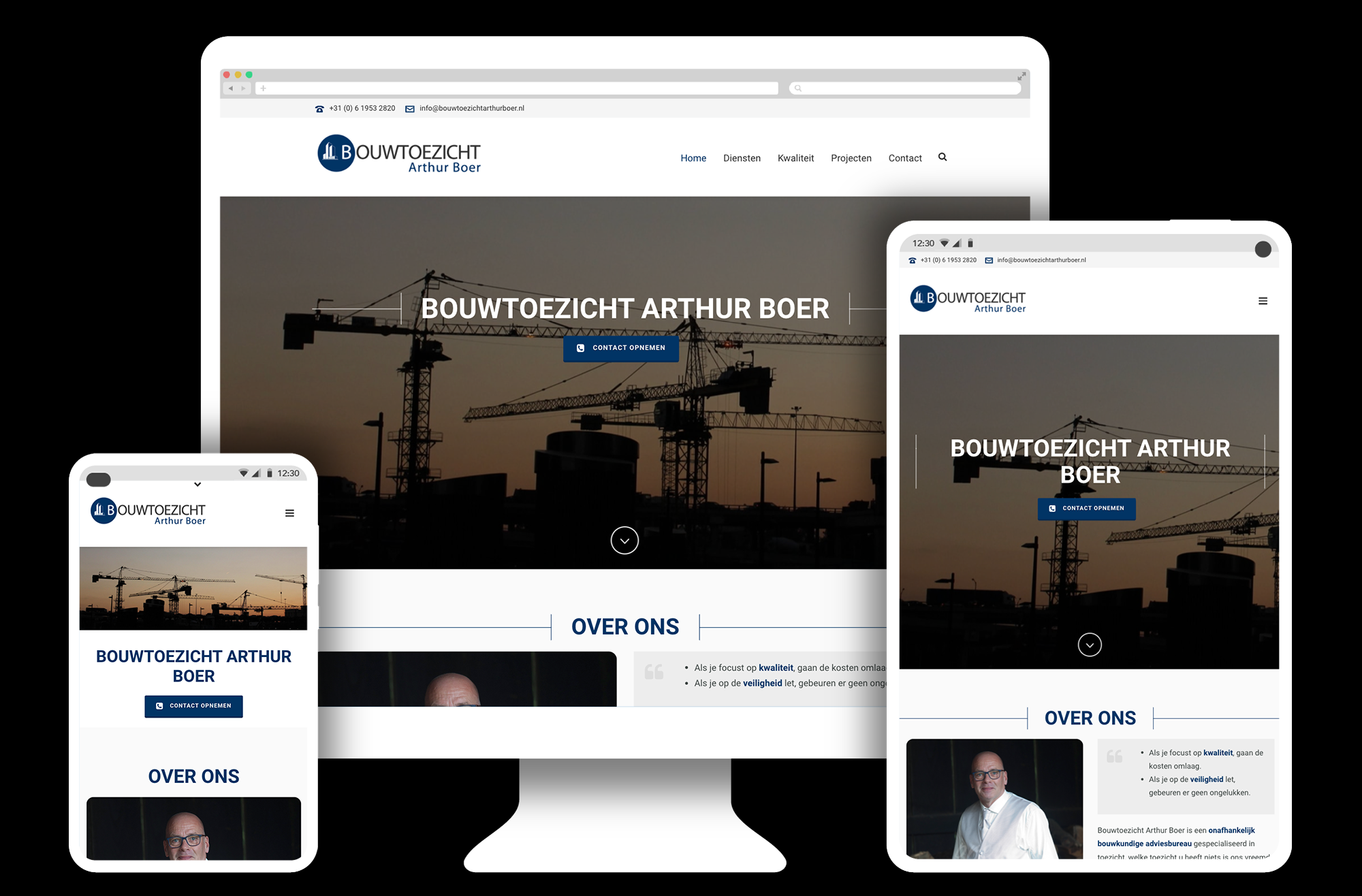WordPress website voor Bouwtoezicht Arthur Boer