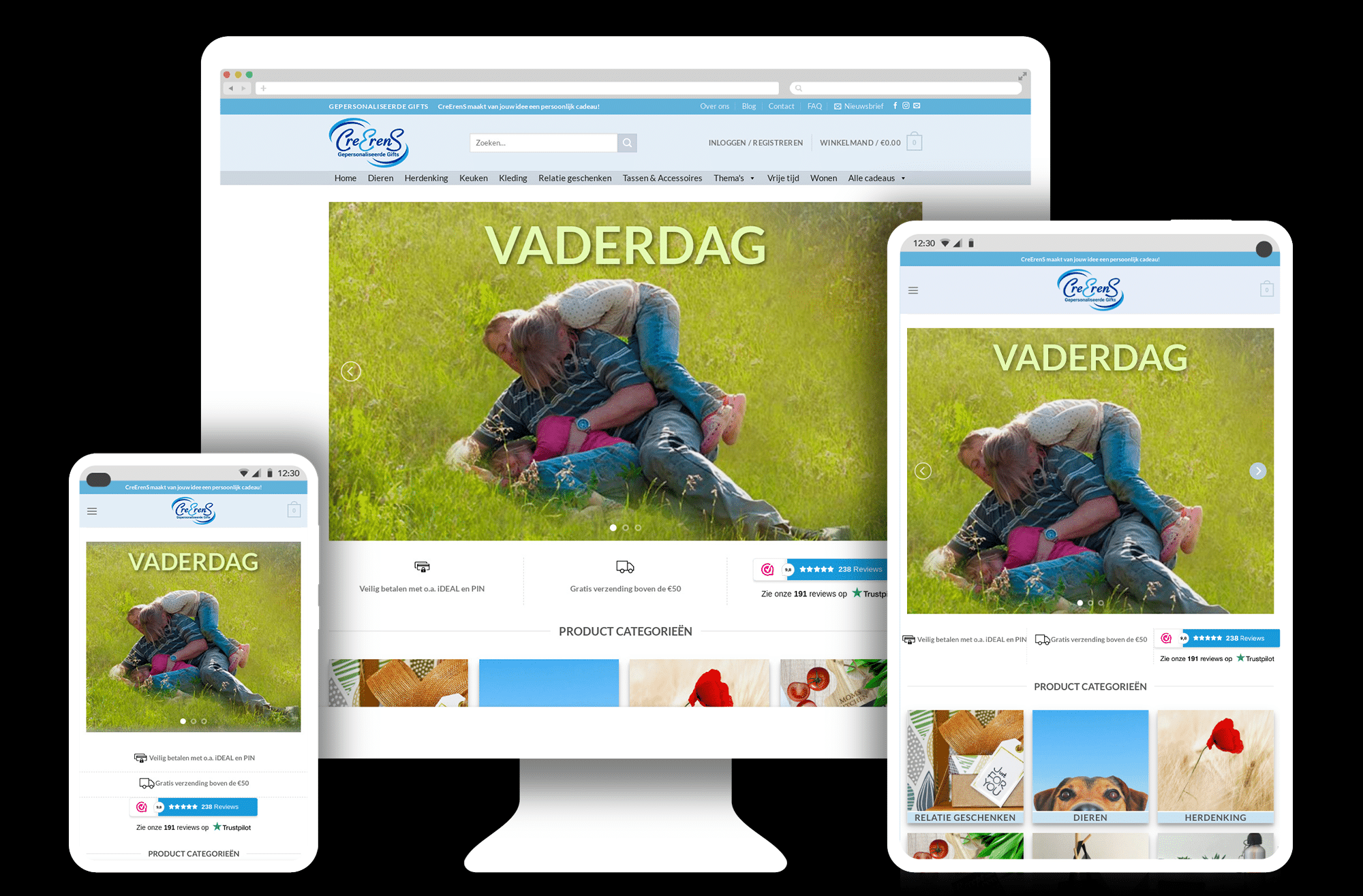 WordPress webshop voor Creerens