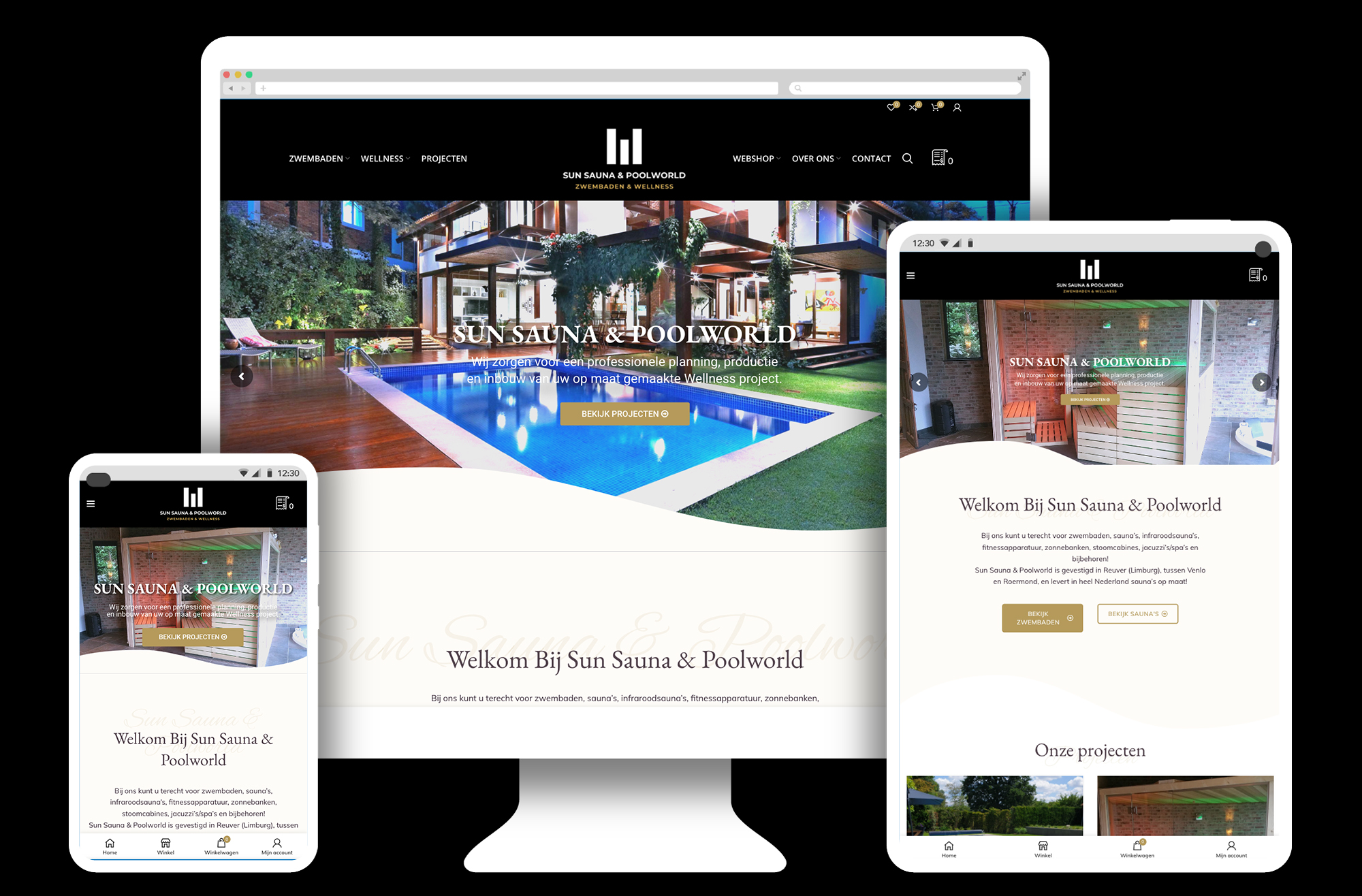 Woocommerce webshop voor Sun Sauna & Poolworld