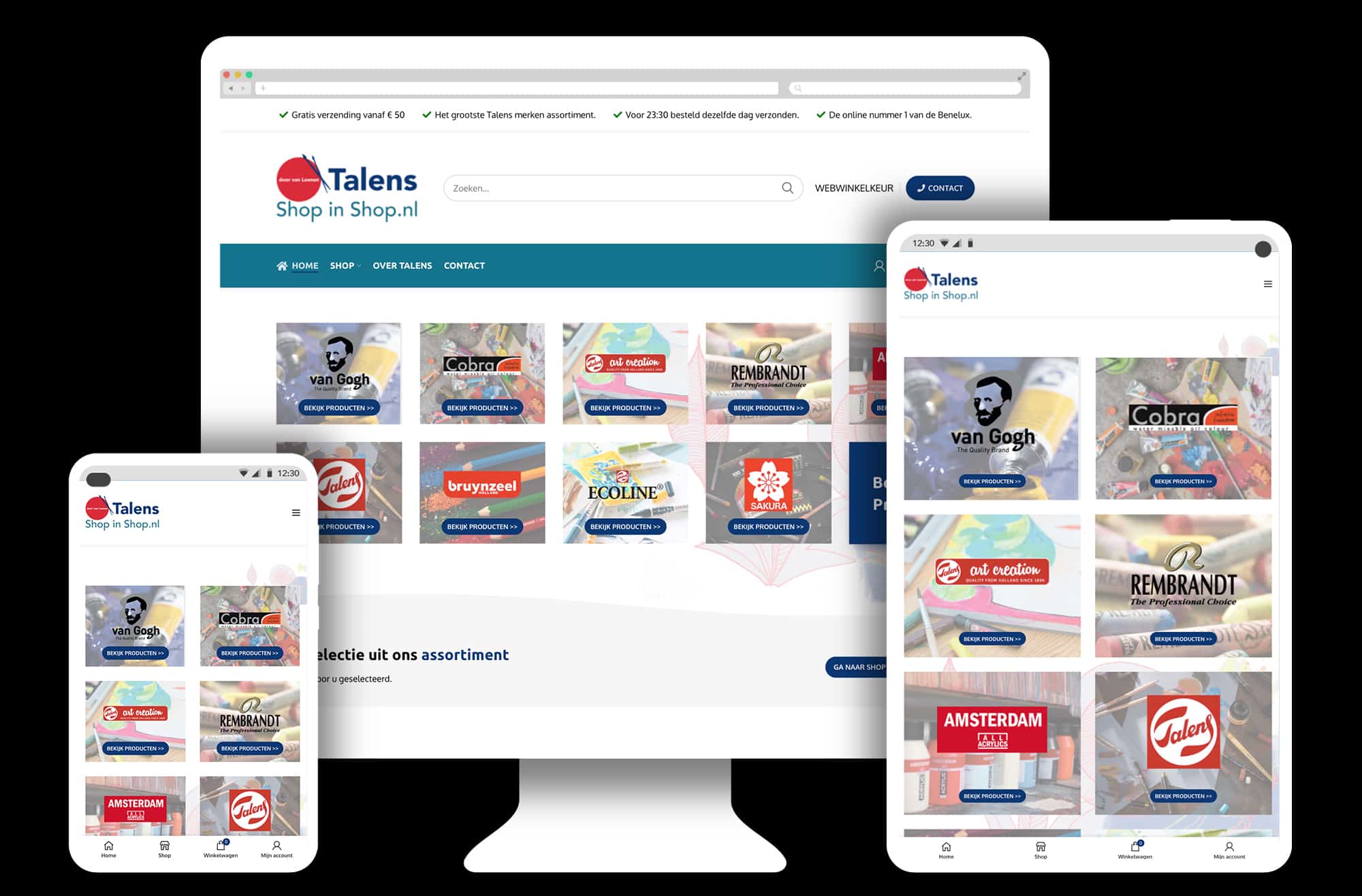 talens shop in shop woocommerce webshop